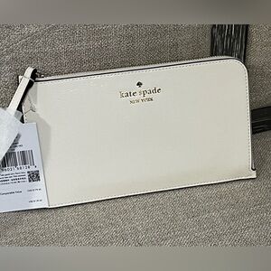 Kate Spade New York White Zip-Around Wallet NWT